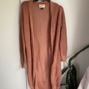 Mid length cardigan sweater